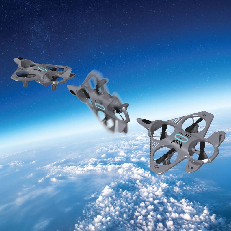 slide 5 of 7, Sharper Image Thunderbolt Jet X Mini Drone: Remote Control, Beginner Level, Indoor/Outdoor Use, 5-Minute Flight Time, 1 ct