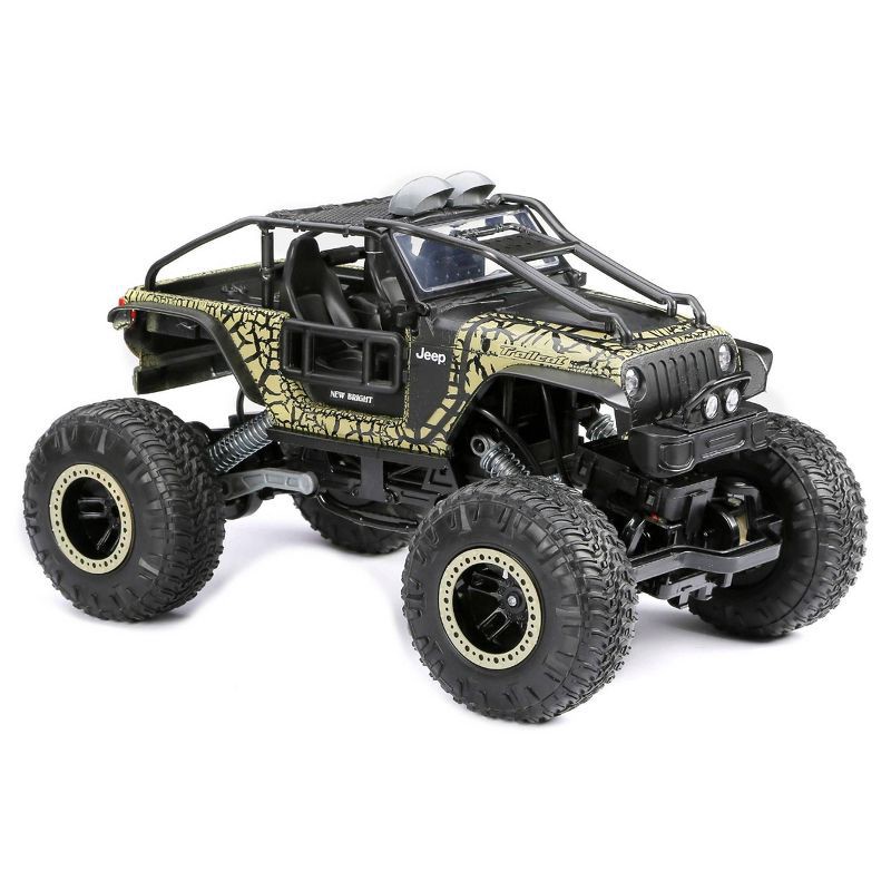 slide 8 of 11, New Bright RC Jeep Trailcat Rock Crawler - 1:14 Scale: Remote Control Truck with USB Rechargeable Battery, 1 ct