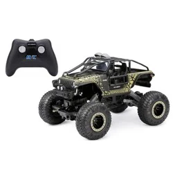 New Bright RC Jeep Trailcat Rock Crawler - 1:14 Scale: Remote Control Truck with USB Rechargeable Battery