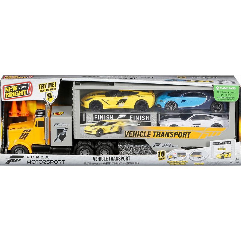 slide 3 of 6, New Bright Forza Motorsport Hauler Set - 1:24 Scale, 1 ct