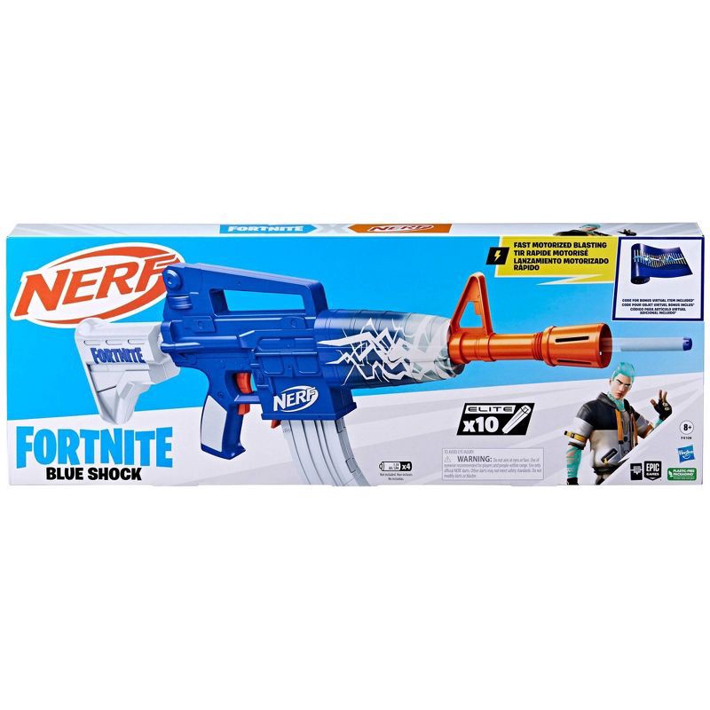 slide 2 of 4, NERF Fortnite Blue Shock Dart Blaster, 1 ct