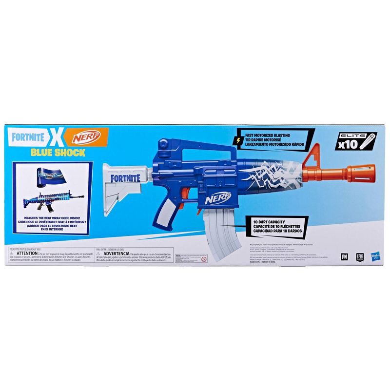 slide 4 of 4, NERF Fortnite Blue Shock Dart Blaster, 1 ct