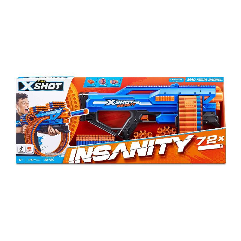 slide 7 of 8, X-Shot Insanity Series 1 Mad Mega Barrel Blaster, 1 ct