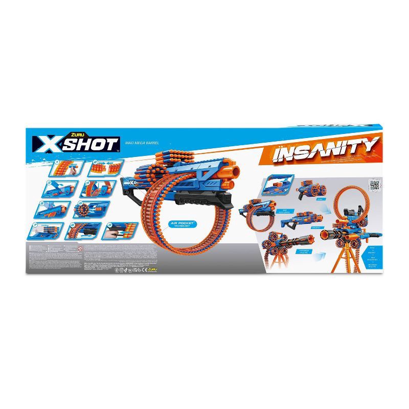 slide 4 of 8, X-Shot Insanity Series 1 Mad Mega Barrel Blaster, 1 ct