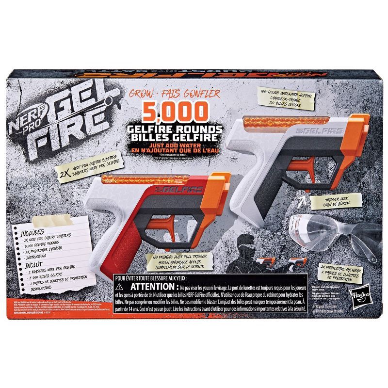 slide 5 of 6, NERF Pro Gelfire Dual Wield Blasters - 2pk, 2 ct
