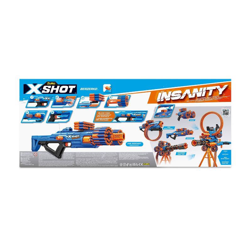 slide 3 of 6, Zuru X-Shot Insanity Berzerko Foam Blaster with 48 Darts, 1 ct