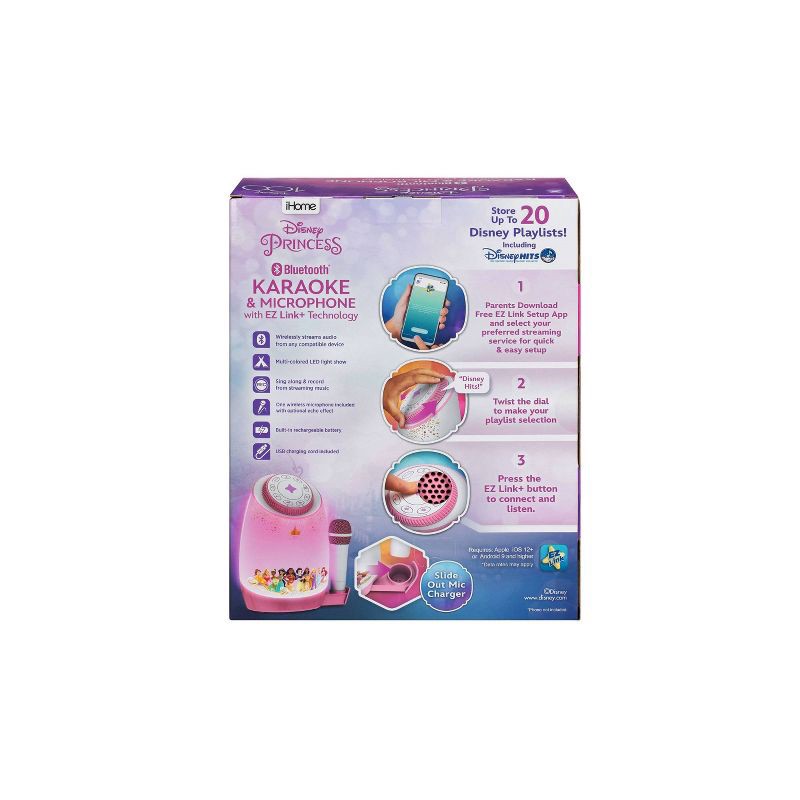 slide 5 of 8, Disney Princess EZ Link plus Bluetooth Karaoke with Wireless Microphone, 1 ct