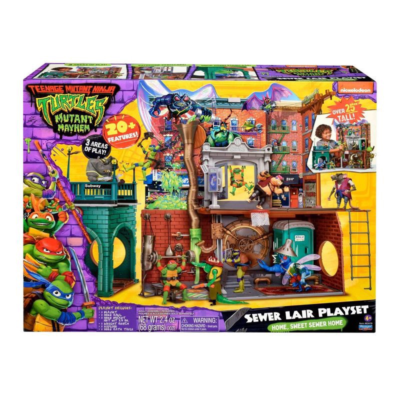 slide 2 of 8, Teenage Mutant Ninja Turtles: Mutant Mayhem Sewer Lair Playset, 1 ct