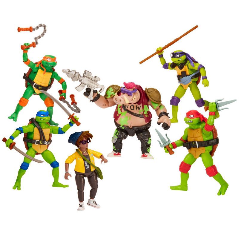 slide 2 of 6, Teenage Mutant Ninja Turtles: Mutant Mayhem Ooze Cruisin' Action Figure Set - 6pk, 6 ct