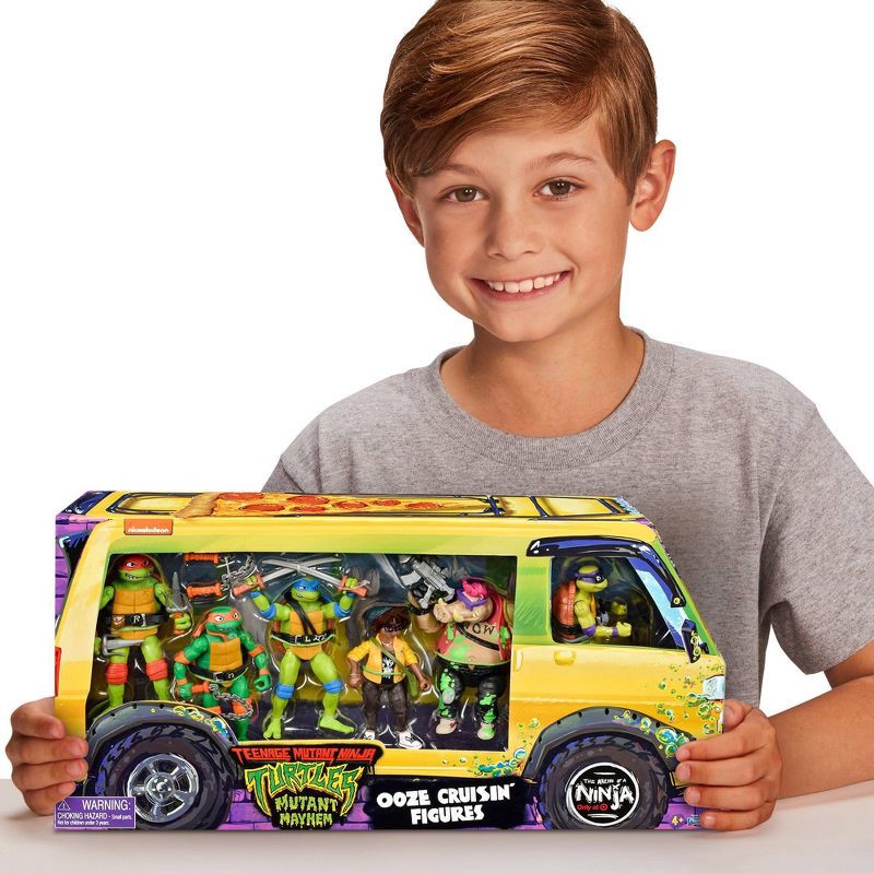 slide 4 of 6, Teenage Mutant Ninja Turtles: Mutant Mayhem Ooze Cruisin' Action Figure Set - 6pk, 6 ct