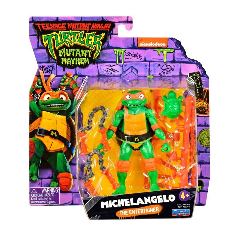 slide 3 of 6, Teenage Mutant Ninja Turtles: Mutant Mayhem Michelangelo Action Figure, 1 ct