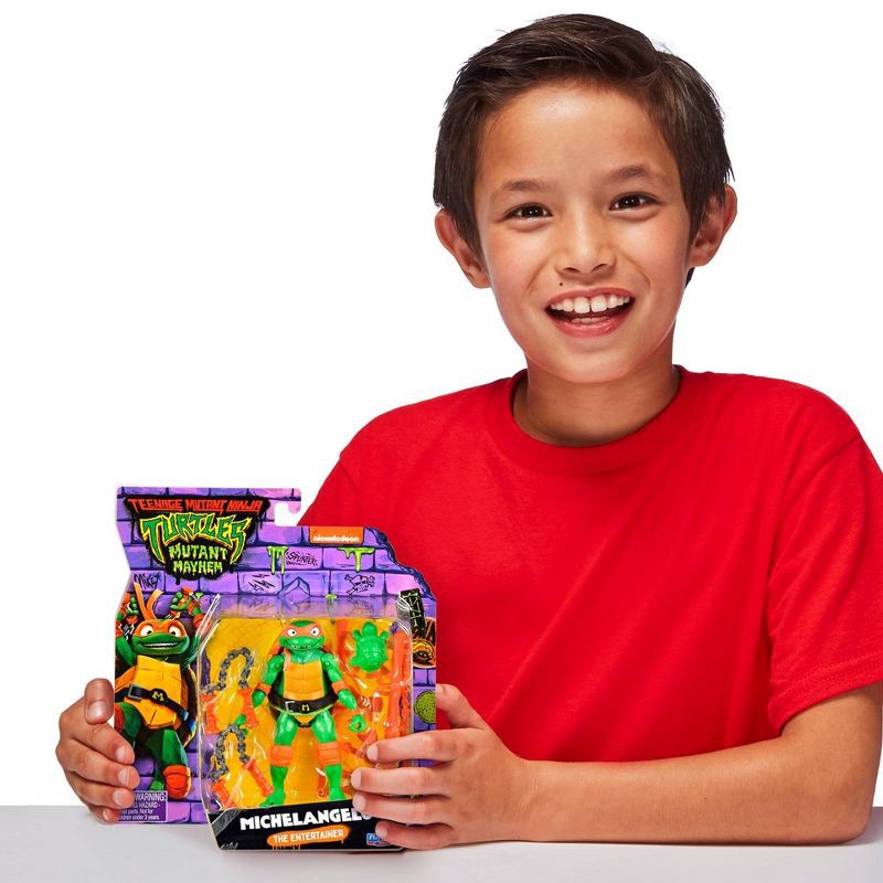 slide 5 of 6, Teenage Mutant Ninja Turtles: Mutant Mayhem Michelangelo Action Figure, 1 ct