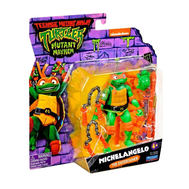 slide 2 of 6, Teenage Mutant Ninja Turtles: Mutant Mayhem Michelangelo Action Figure, 1 ct