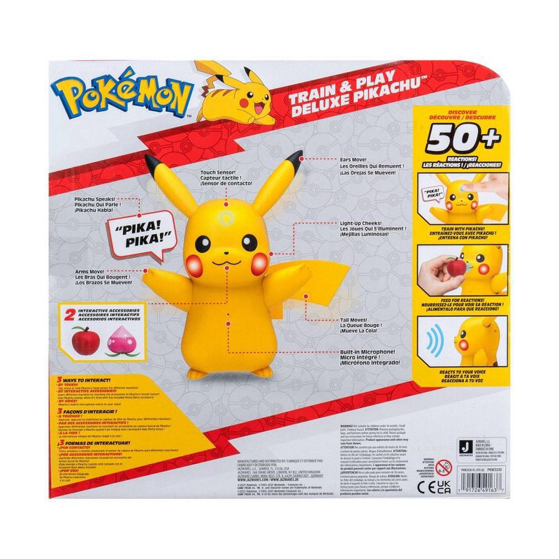slide 11 of 11, Pokemon Pokémon Pikachu Train and Play Deluxe Interactive Action Figure, 1 ct
