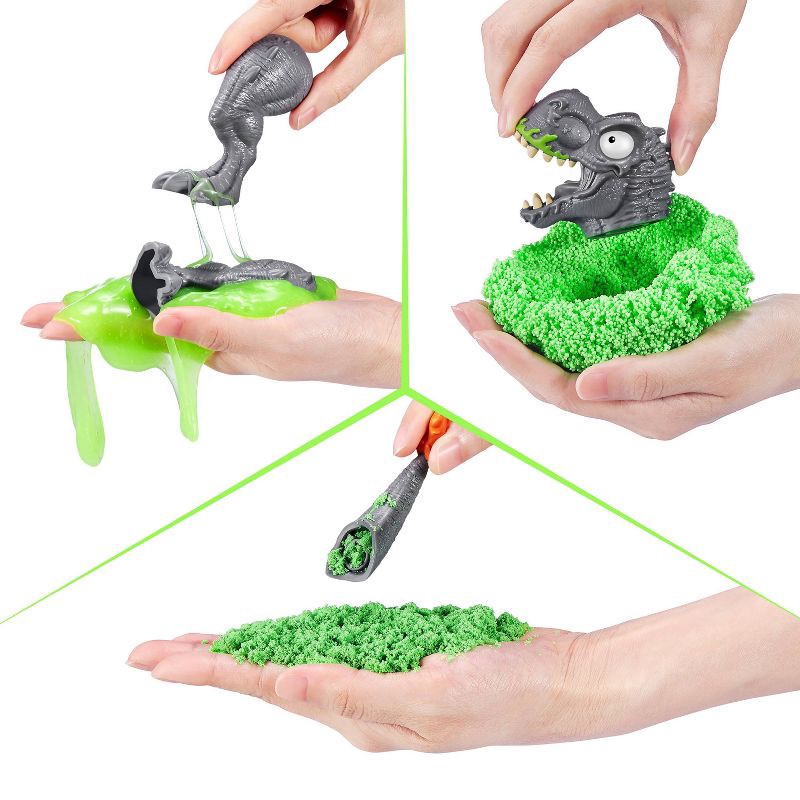 slide 3 of 6, Smashers Mega Jurassic Light-Up Dino Surprise Egg Mini Figure Set: Plastic Dinosaur Toys, Includes Rex & Accessory Pieces, 1 ct