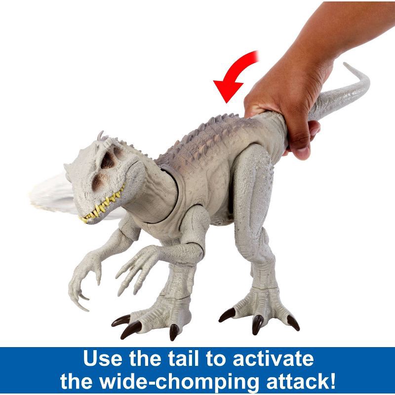 slide 5 of 10, Mattel Jurassic World Dino Trackers Camouflage 'N Battle Indominus Rex Action Figure, 1 ct