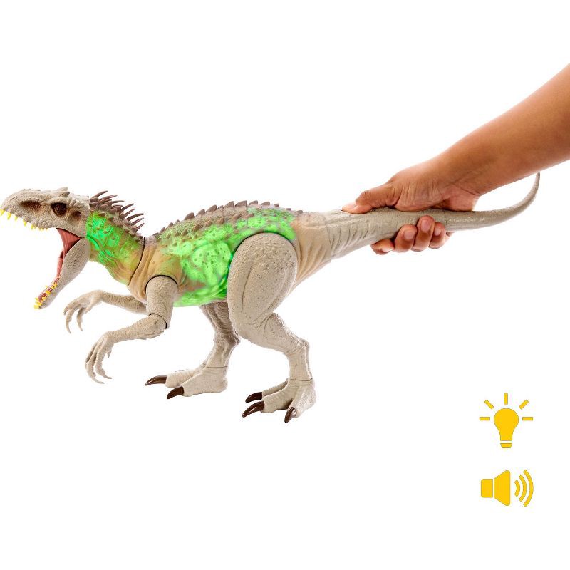 slide 8 of 10, Mattel Jurassic World Dino Trackers Camouflage 'N Battle Indominus Rex Action Figure, 1 ct