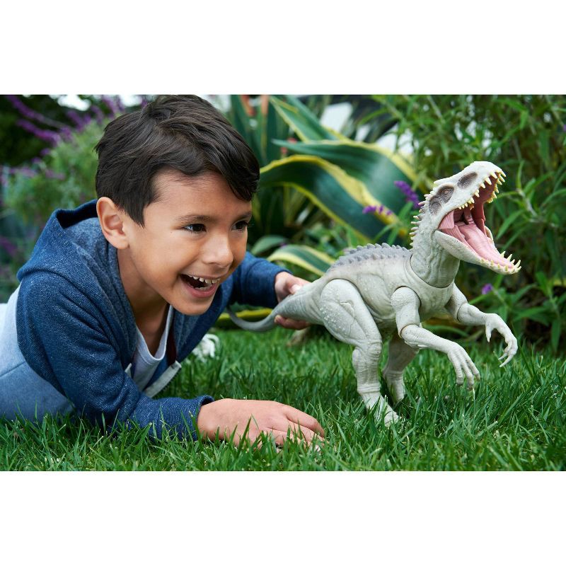 slide 9 of 10, Mattel Jurassic World Dino Trackers Camouflage 'N Battle Indominus Rex Action Figure, 1 ct