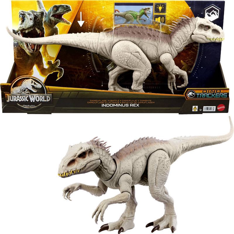 slide 10 of 10, Mattel Jurassic World Dino Trackers Camouflage 'N Battle Indominus Rex Action Figure, 1 ct