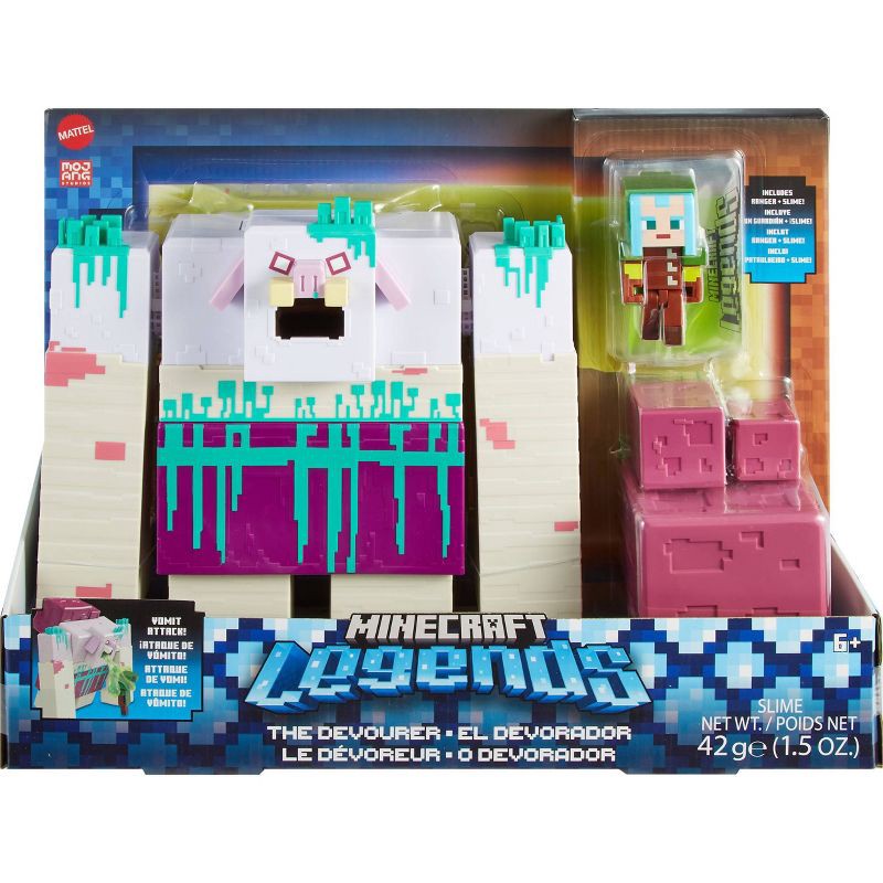 slide 6 of 6, Minecraft Legends The Devourer Action Figure Set with Slime, 1 ct