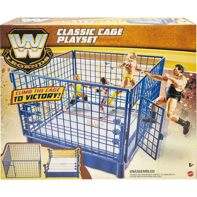 slide 1 of 6, WWE Legends Classic Cage Action Figure Playset, 1 ct