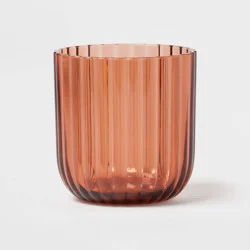 11oz Plastic Ribbed Short Tumbler Rust - Threshold™: Drinkware, Dishwasher-Safe, Cold Beverages, Glassware