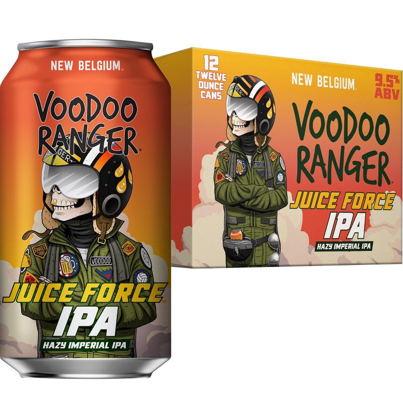 slide 1 of 9, New Belgium Voodoo Ranger Juice Force IPA Beer - 12pk/12 fl oz Cans, 12 ct; 12 fl oz