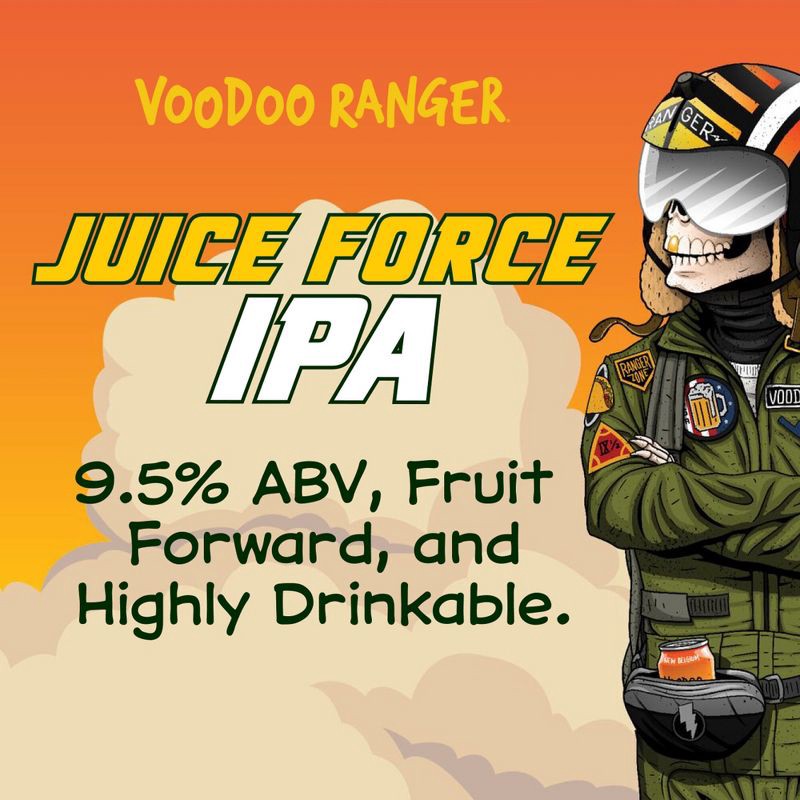 slide 5 of 9, New Belgium Voodoo Ranger Juice Force IPA Beer - 12pk/12 fl oz Cans, 12 ct; 12 fl oz