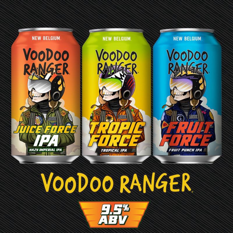 slide 6 of 11, New Belgium Voodoo Ranger Juice Force IPA Beer - 12pk/12 fl oz Cans, 12 ct; 12 fl oz