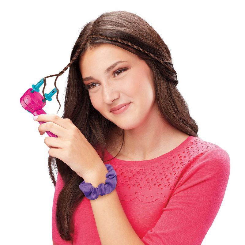 slide 5 of 7, My Look 3 in 1 Deluxe Braid, Bead & Twist Styler: Craft Kit with Plastic Components, Stickers & Elastic Cord, 1 ct