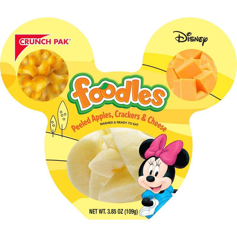 slide 1 of 4, Disney Foodles Peeled Apples, Cheese & Crackers Crunch Pak - 3.85oz, 3.85 oz