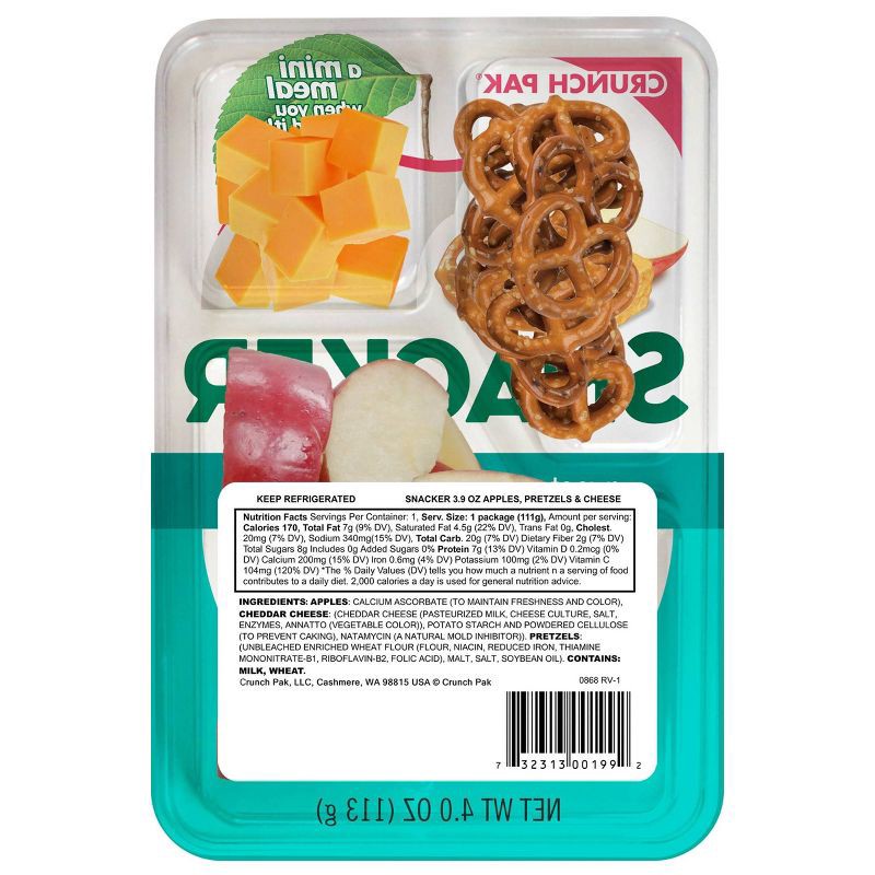 slide 4 of 4, Sweet Apple Snackers with Pretzels & Cheese Crunch Pak - 3.9oz, 3.9 oz