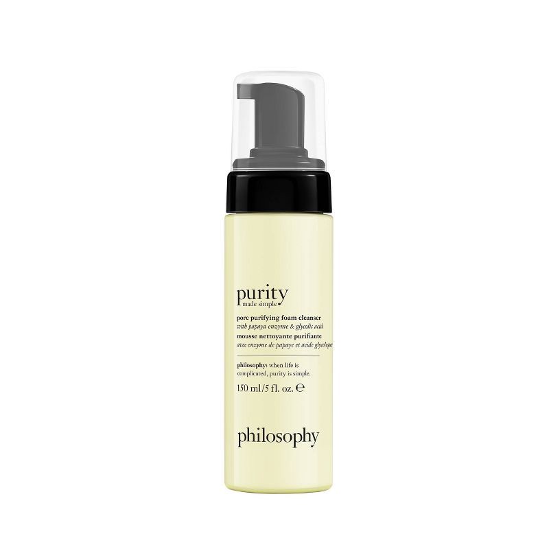 slide 1 of 9, philosophy Purity Made Simple Pore Purifying Foam Cleanser - 5 fl oz - Ulta Beauty, 5 fl oz