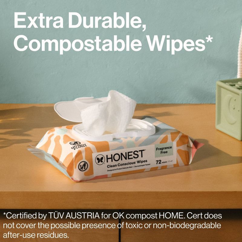slide 6 of 14, The Honest Company Plant-Based Baby Wipes made with over 99% Water - Sunburst - 864ct, 864 ct