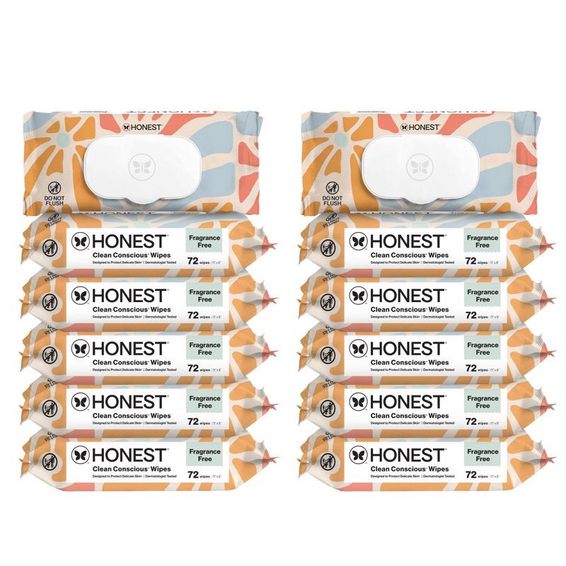 slide 9 of 14, The Honest Company Plant-Based Baby Wipes made with over 99% Water - Sunburst - 864ct, 864 ct