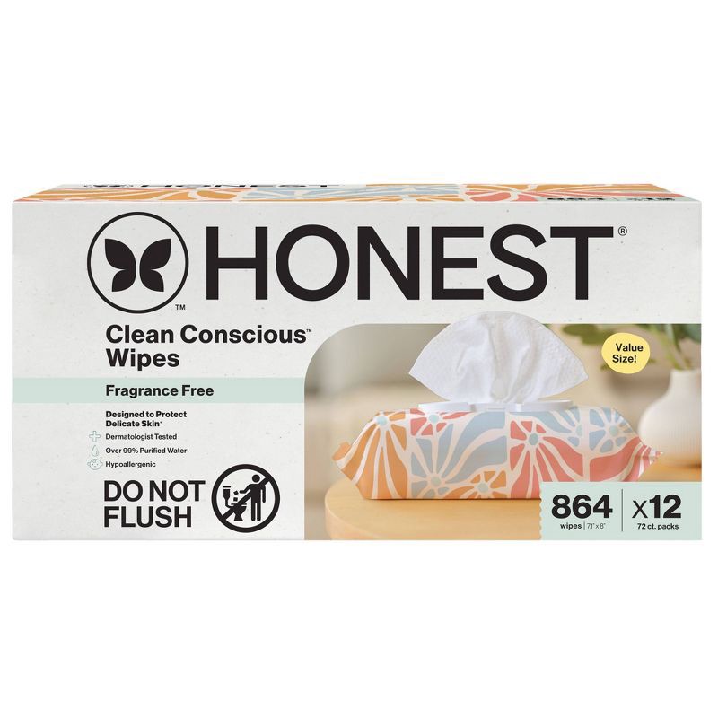 slide 10 of 14, The Honest Company Plant-Based Baby Wipes made with over 99% Water - Sunburst - 864ct, 864 ct