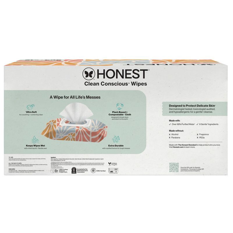 slide 11 of 14, The Honest Company Plant-Based Baby Wipes made with over 99% Water - Sunburst - 864ct, 864 ct
