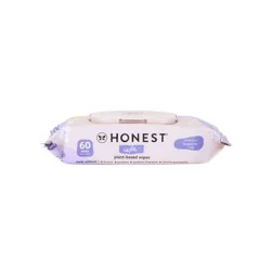 The Honest Company Calm + Cleanse Plant-Based Baby Wipes - Lavender - 60ct: Face, Hands, Diaper Area, Pop-Up Dispenser, Paraben-Free