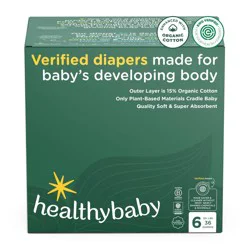 HealthyBaby Certified Safe Organic Cotton Enhanced Diapers - Size 6 - 36ct
