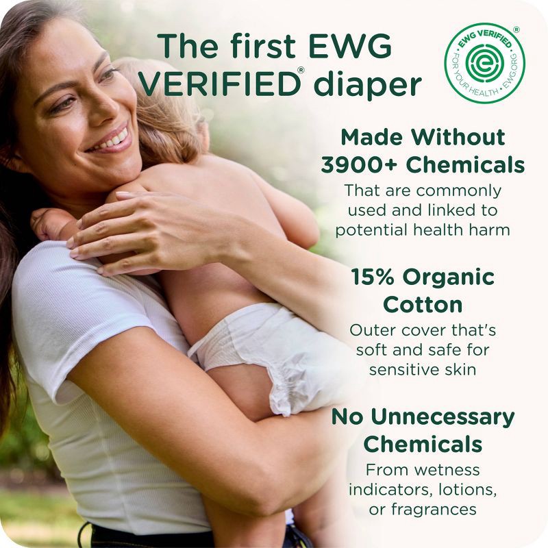 slide 3 of 10, HealthyBaby Certified Safe Organic Cotton Enhanced Diapers - Size 2 - 62ct, 2 x 62 ct