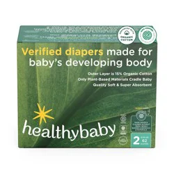 HealthyBaby Certified Safe Organic Cotton Enhanced Diapers - Size 2 - 62ct