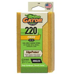 Rust-Oleum Gator Edge Protect 3" x 5" x 1" Premium Angle Sanding Sponge - 220 Grit
