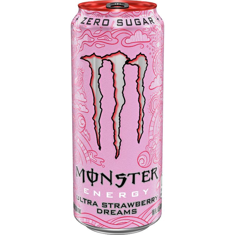 slide 1 of 5, Monster Energy Monster Ultra Strawberry Dreams Energy Drink - 16 fl oz Can, 16 fl oz