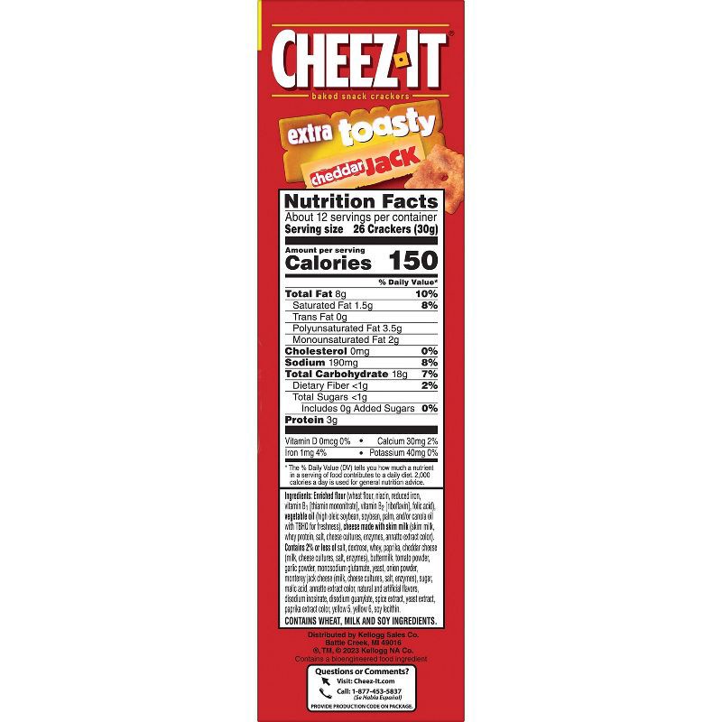 slide 10 of 11, Cheez-It Extra Toasty Cheddar Jack Baked Crackers - 12.4oz, 12.4 oz