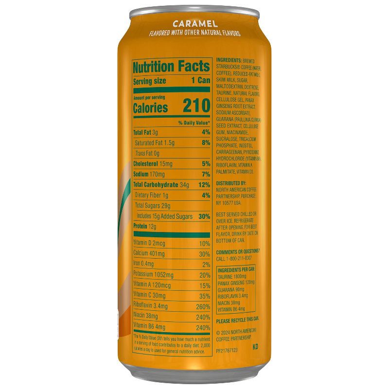 slide 4 of 8, Starbucks RTD Starbucks Doubleshot Energy Caramel Coffee Drink - 15 fl oz Can, 15 fl oz