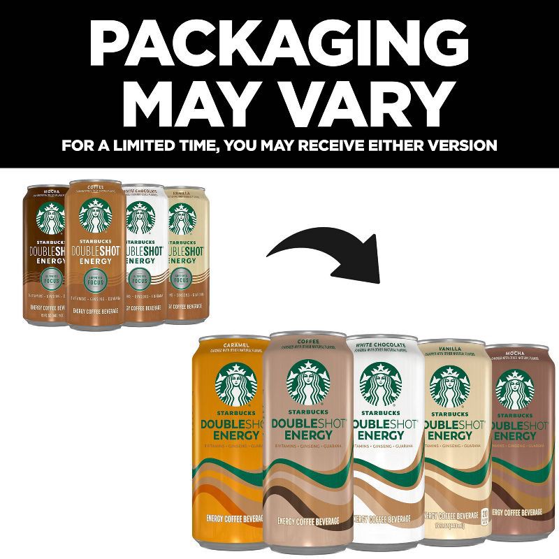 slide 6 of 8, Starbucks RTD Starbucks Doubleshot Energy Caramel Coffee Drink - 15 fl oz Can, 15 fl oz