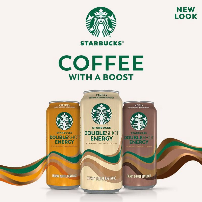 slide 7 of 8, Starbucks RTD Starbucks Doubleshot Energy Caramel Coffee Drink - 15 fl oz Can, 15 fl oz