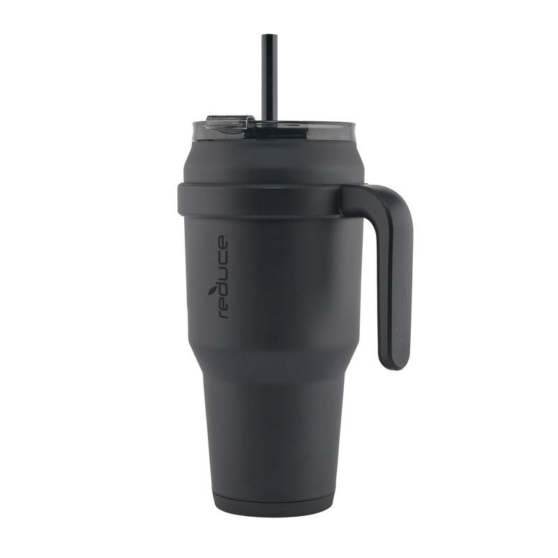 slide 2 of 10, Reduce 40oz Cold1 Vacuum Insulated Stainless Steel Straw Tumbler Mug Matte Black: Dishwasher-Safe, BPA-Free, Portable Drinkware, 40 oz