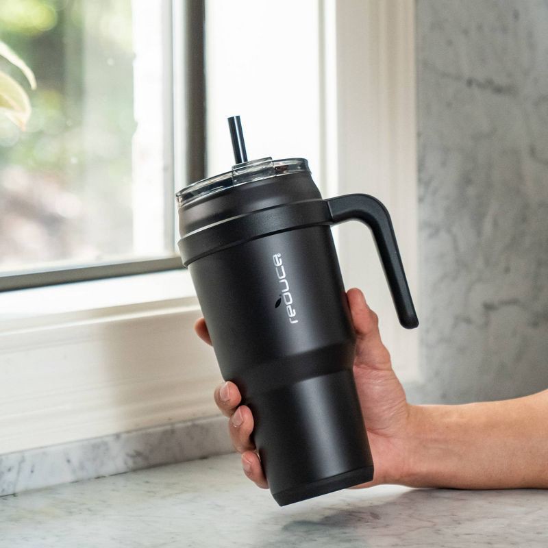 slide 8 of 10, Reduce 40oz Cold1 Vacuum Insulated Stainless Steel Straw Tumbler Mug Matte Black: Dishwasher-Safe, BPA-Free, Portable Drinkware, 40 oz