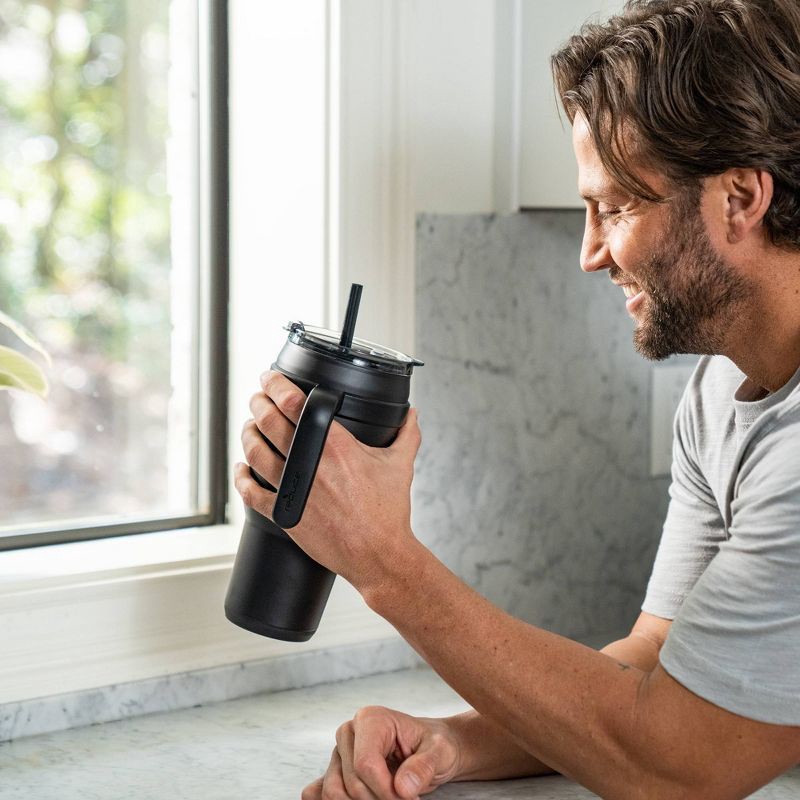 slide 9 of 10, Reduce 40oz Cold1 Vacuum Insulated Stainless Steel Straw Tumbler Mug Matte Black: Dishwasher-Safe, BPA-Free, Portable Drinkware, 40 oz